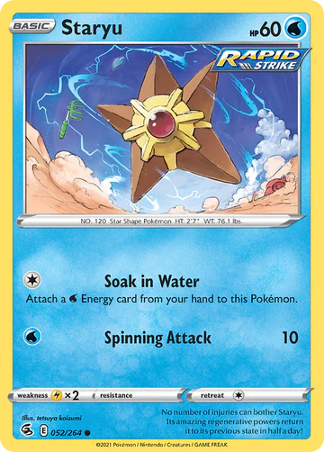 052/264 Staryu (Fusion Strike) Pokemon card (English)