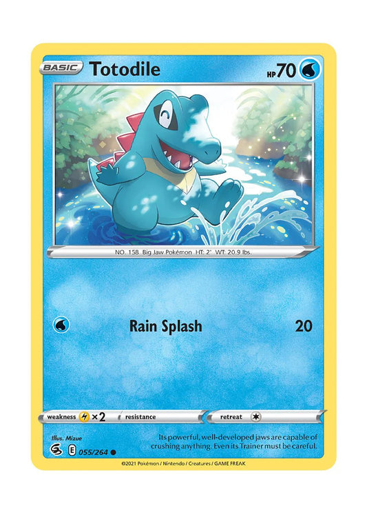 055/264 Totodile (Fusion Strike) Pokemon card (English)