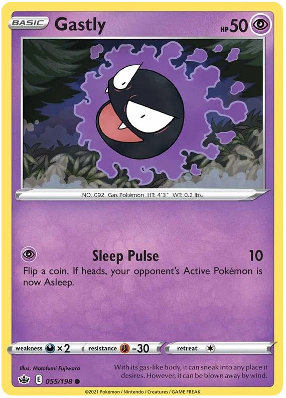 055/198 Gastly (Chilling Reign) Pokémon card (English)