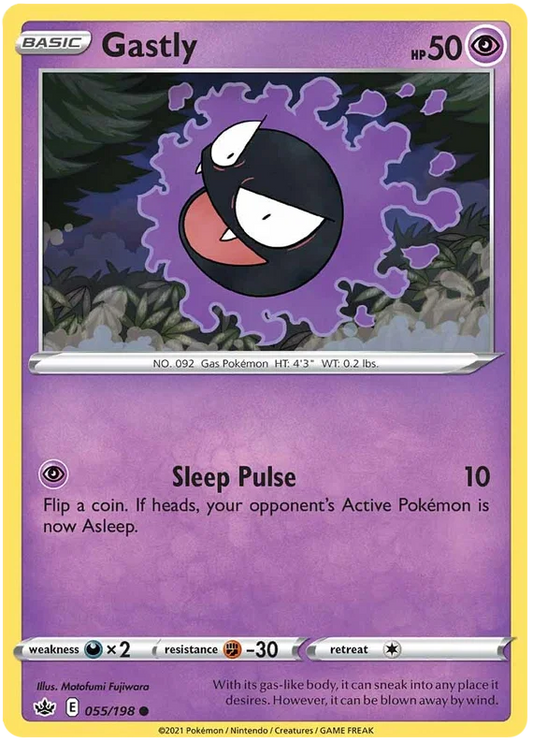 055/198 Gastly (Chilling Reign) Pokémon card (English)