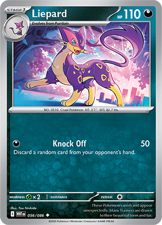 056/086 Liepard (White Flare) Pokemon card (English)