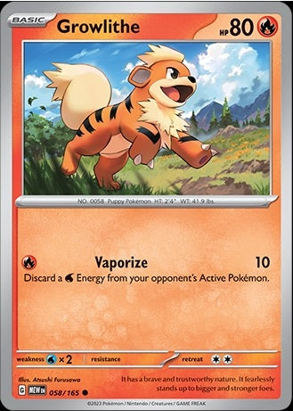 058/165 Growlithe - Pokémon 151 - Pokémon card (English)