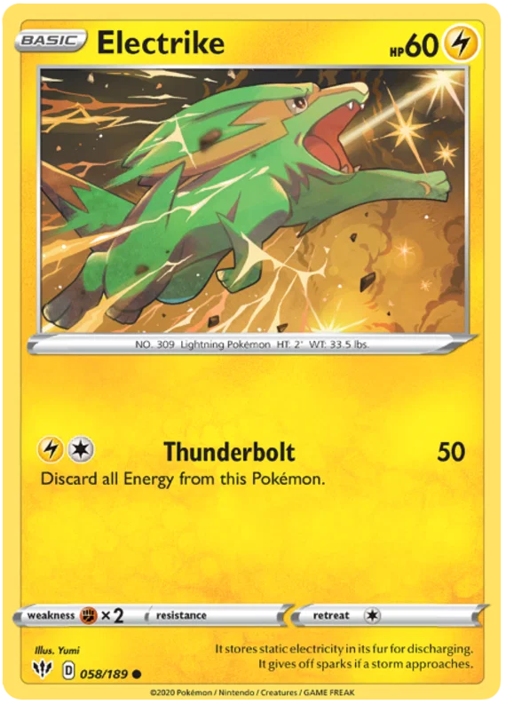 058/189 Electrike (Darkness Ablaze) Pokemon card (English)