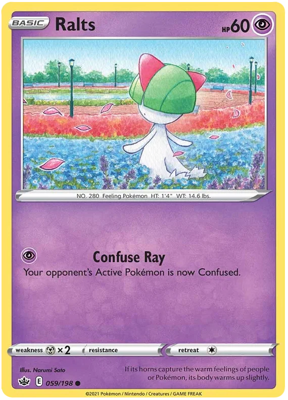 059/198 Ralts (Chilling Reign) Pokémon card (English)