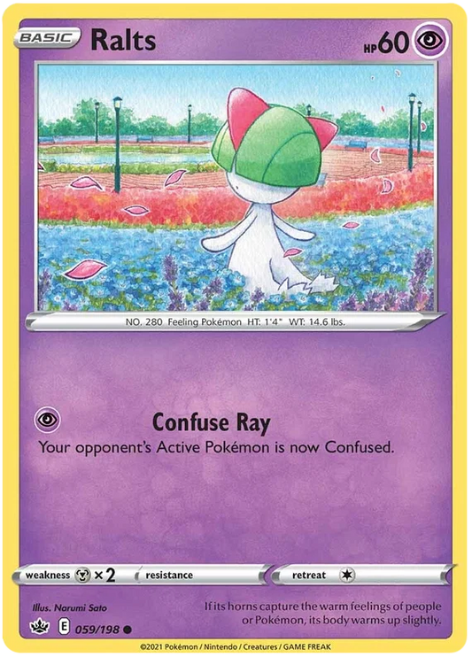 059/198 Ralts (Chilling Reign) Pokémon card (English)
