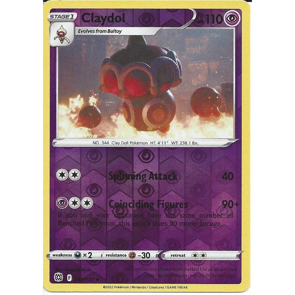 059/172 Claydol (Reverse Holo) (Brilliant Stars) Pokemon card (English)