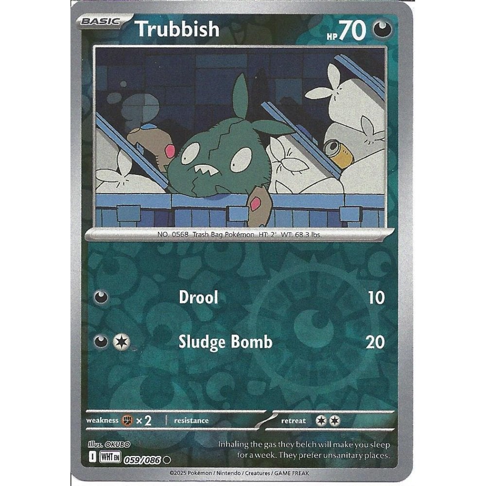 059/086 Trubbish (Reverse Holo) (White Flare) Pokemon card (English)