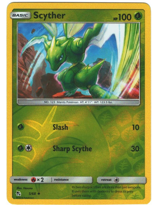 05/68 Scyther (Reverse Holo) (Hidden Fates) Pokémon card (English)