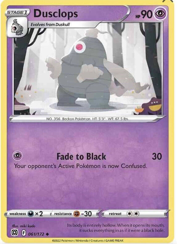 061/172 Dusclops (Brilliant Stars) Pokemon card (English)