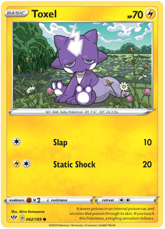 062/189 Toxel (Darkness Ablaze) Pokemon card (English)