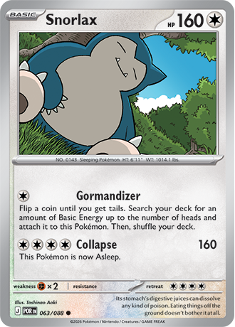 063/088 Snorlax (Perfect Order) Pokémon card (English)
