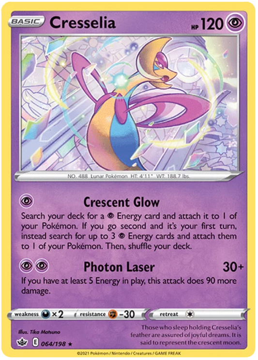 064/198 Cresselia (Rare/Holo) (Chilling Reign) Pokémon card (English)