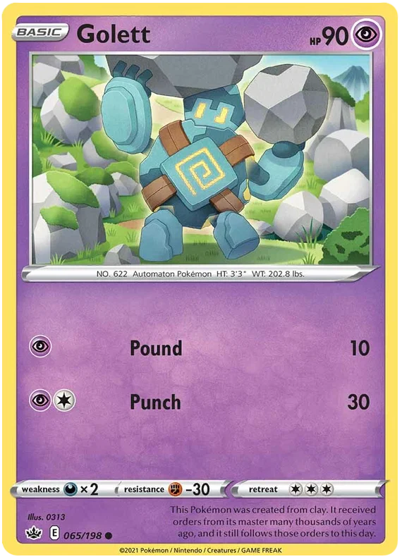 065/198 Golett (Chilling Reign) Pokémon card (English)