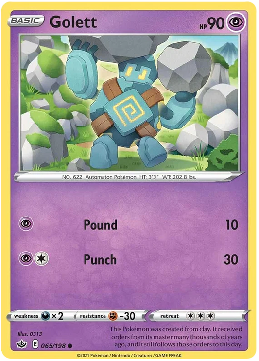 065/198 Golett (Chilling Reign) Pokémon card (English)