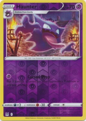 065/196 Haunter (Reverse Holo) (Lost Origin) Pokemon card (English)