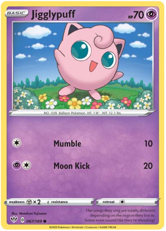 067/189 Jigglypuff (Darkness Ablaze) Pokemon card (English)