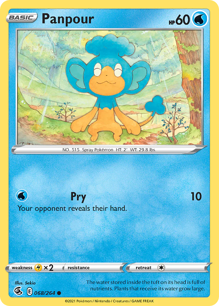 068/264 Panpour (Fusion Strike) Pokemon card (English)