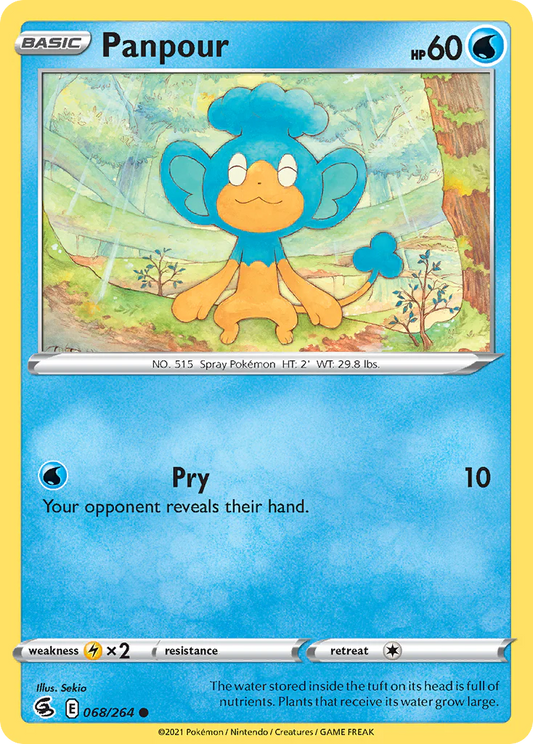 068/264 Panpour (Fusion Strike) Pokemon card (English)