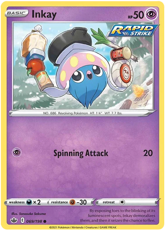 069/198 Inkay (Chilling Reign) Pokémon card (English)