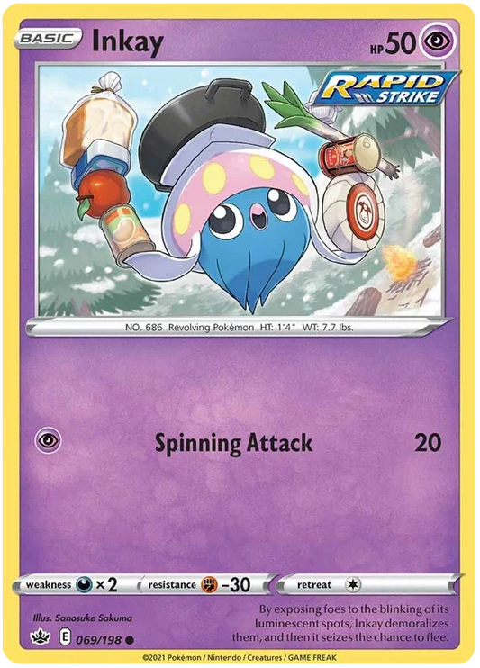 069/198 Inkay (Chilling Reign) Pokémon card (English)