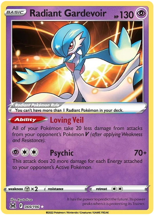 069/196 Radiant Gardevoir (Holo) (Lost Origin) Pokemon card (English)