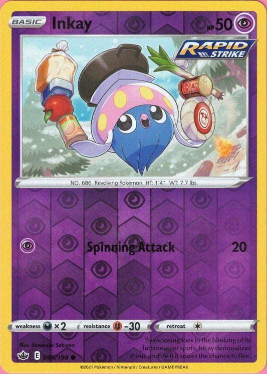 069/198 Inkay (Reverse Holo) (Chilling Reign) Pokémon card (English)