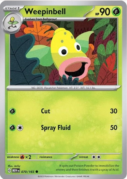 070/165 Weepinbell (Pokémon 151) Pokemon card (English)