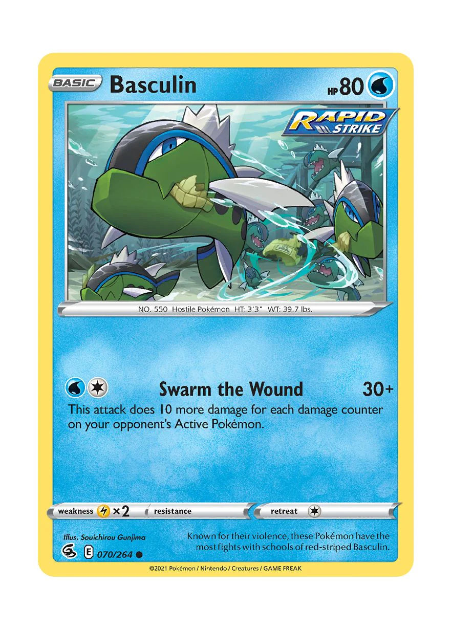 070/264 Basculin (Fusion Strike) Pokemon card (English)