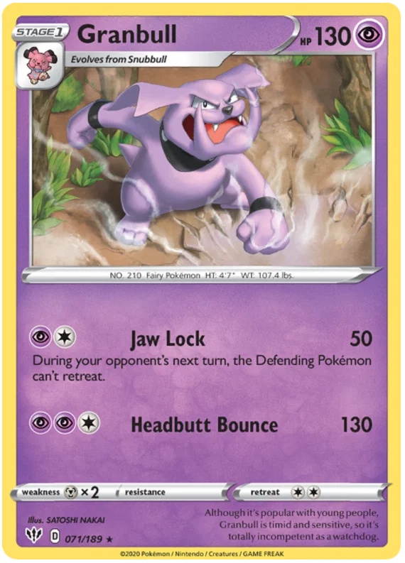071/189 Granbull (Rare) (Darkness Ablaze) Pokemon card (English)