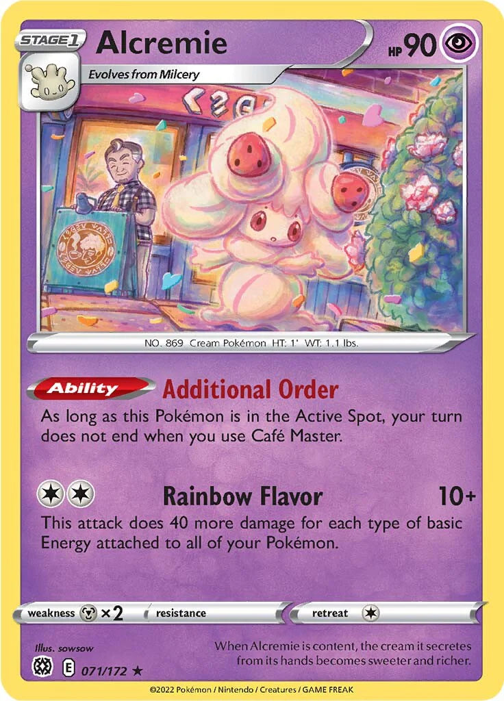 071/172 Alcremie (Rare) (Brilliant Stars) Pokemon card (English)