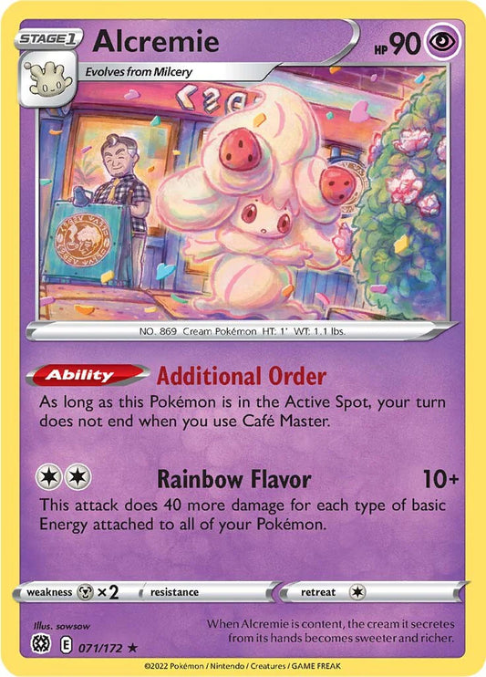 071/172 Alcremie (Rare) (Brilliant Stars) Pokemon card (English)