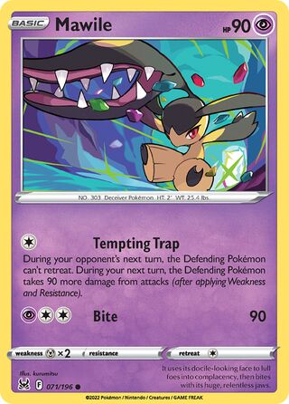 071/196 Mawile (Lost Origin) Pokemon card (English)