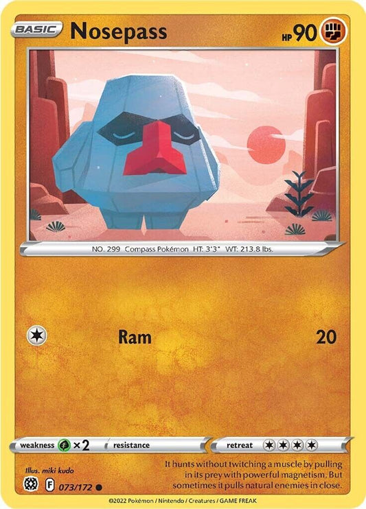 073/172 Nosepass (Brilliant Stars) Pokemon card (English)