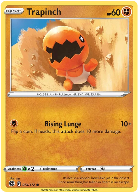 074/172 Trapinch (Brilliant Stars) Pokemon card (English)