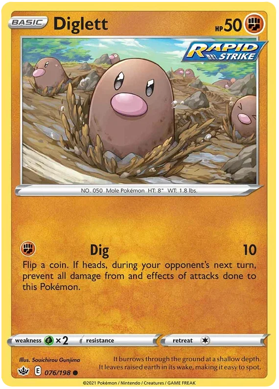 076/198 Diglett (Chilling Reign) Pokémon card (English)