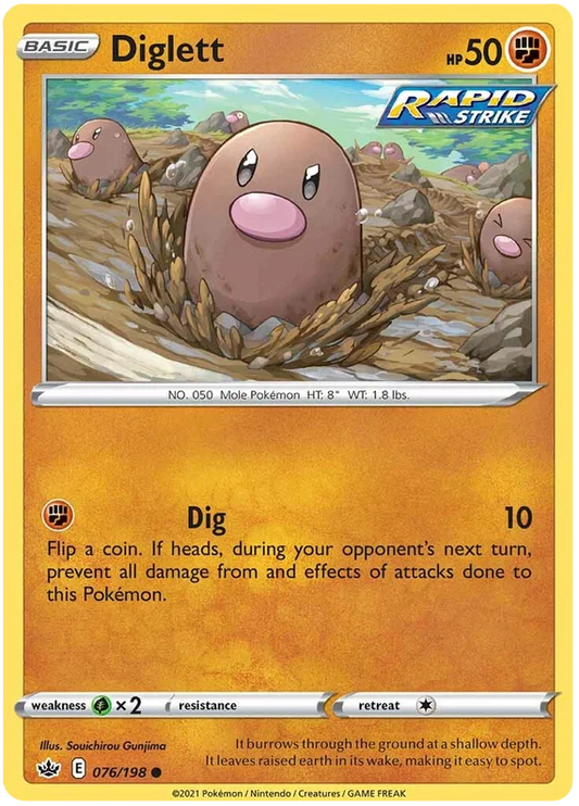 076/198 Diglett (Chilling Reign) Pokémon card (English)