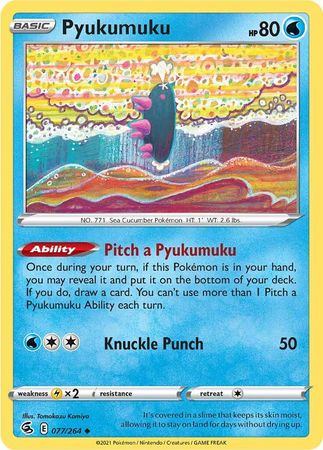 077/264 Pyukumuku (Fusion Strike) Pokemon card (English)