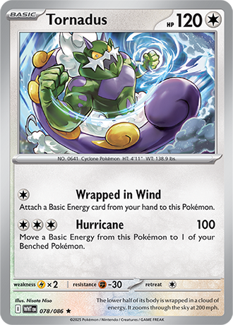 078/086 Tornadus (Holo) (White Flare) Pokemon card (English)