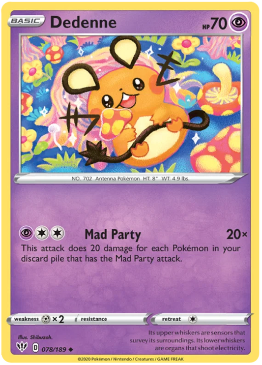 078/189 Dedenne (Darkness Ablaze) Pokemon card (English)