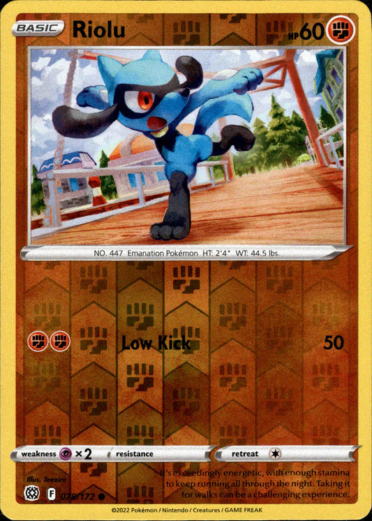 078/172 Riolu (Reverse Holo) (Brilliant Stars) Pokemon card (English)