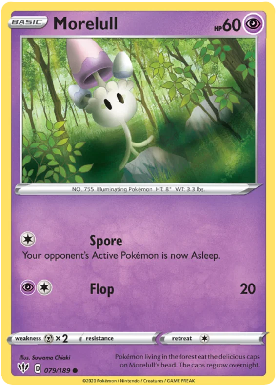 079/189 Morelull (Darkness Ablaze) Pokemon card (English)