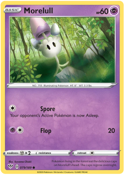 079/189 Morelull (Darkness Ablaze) Pokemon card (English)