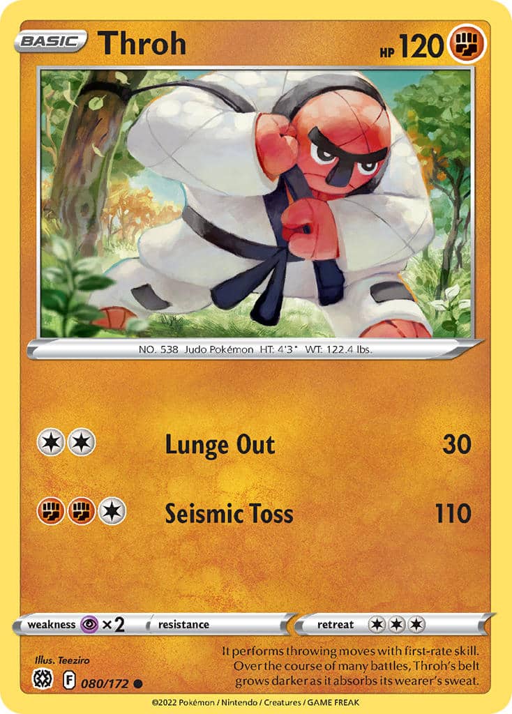 080/172 Throh (Brilliant Stars) Pokemon card (English)
