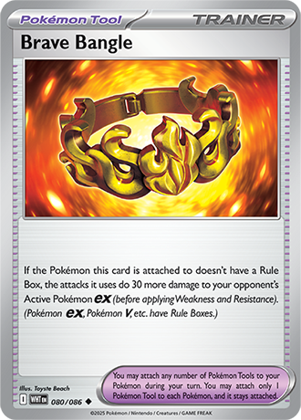 080/086 Brave Bangle (Tool) (White Flare) Pokemon card (English)