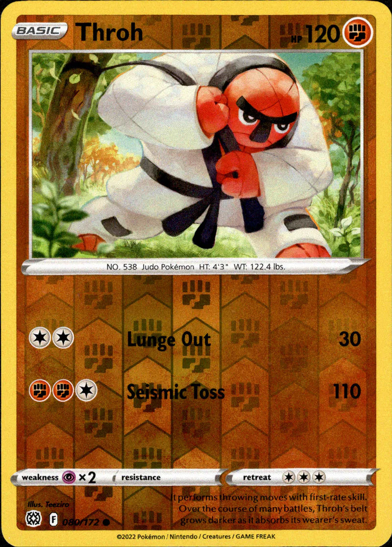 080/172 Throh (Reverse Holo) (Brilliant Stars) Pokemon card (English)