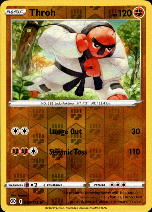 080/172 Throh (Reverse Holo) (Brilliant Stars) Pokemon card (English)