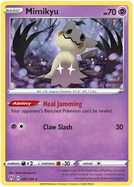 081/189 Mimikyu (Rare) (Darkness Ablaze) Pokemon card (English)