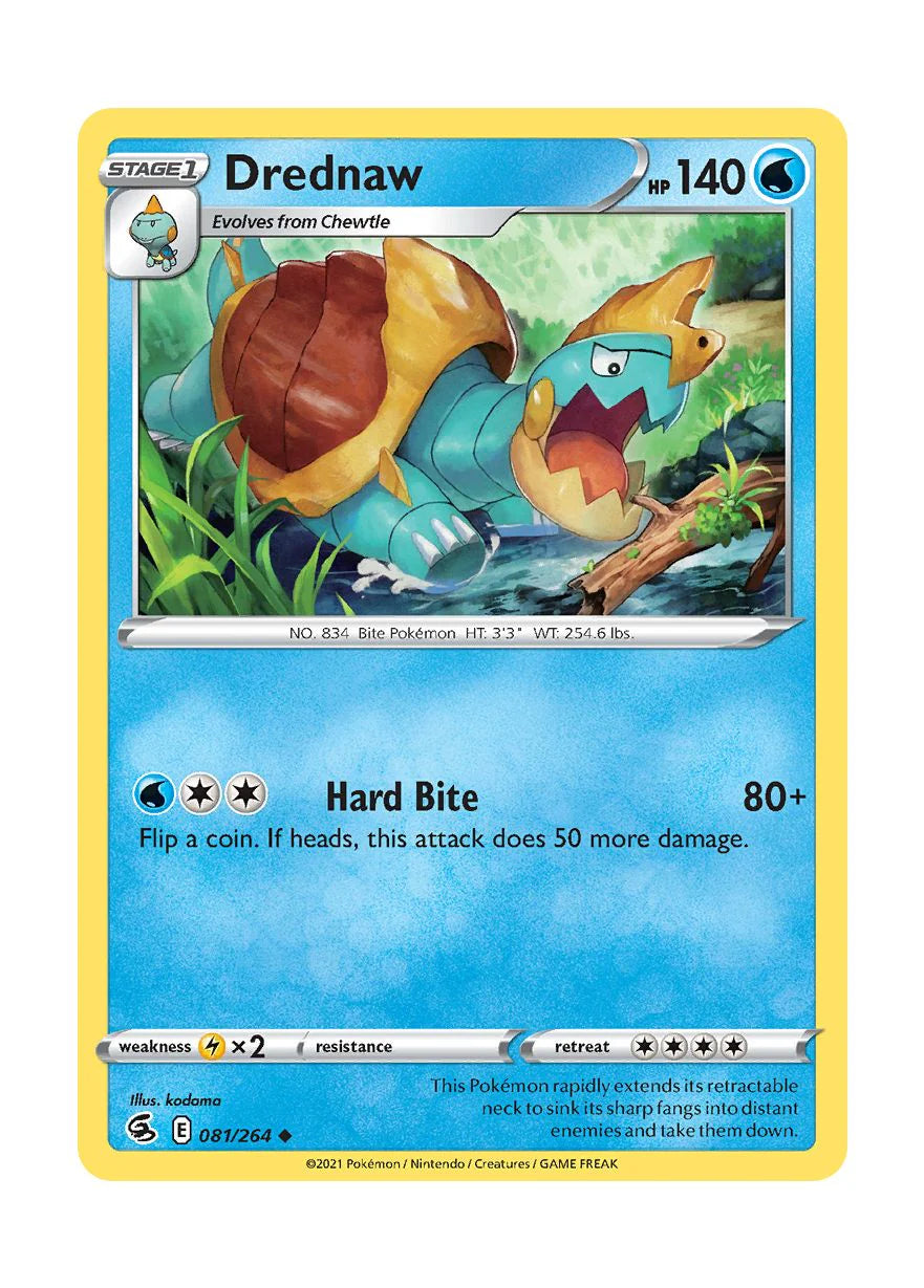081/264 Drednaw (Fusion Strike) Pokemon card (English)