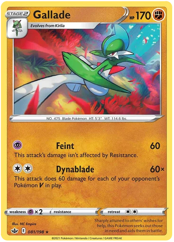 081/198 Gallade (Rare) (Chilling Reign) Pokémon card (English)