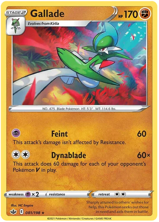 081/198 Gallade (Rare) (Chilling Reign) Pokémon card (English)